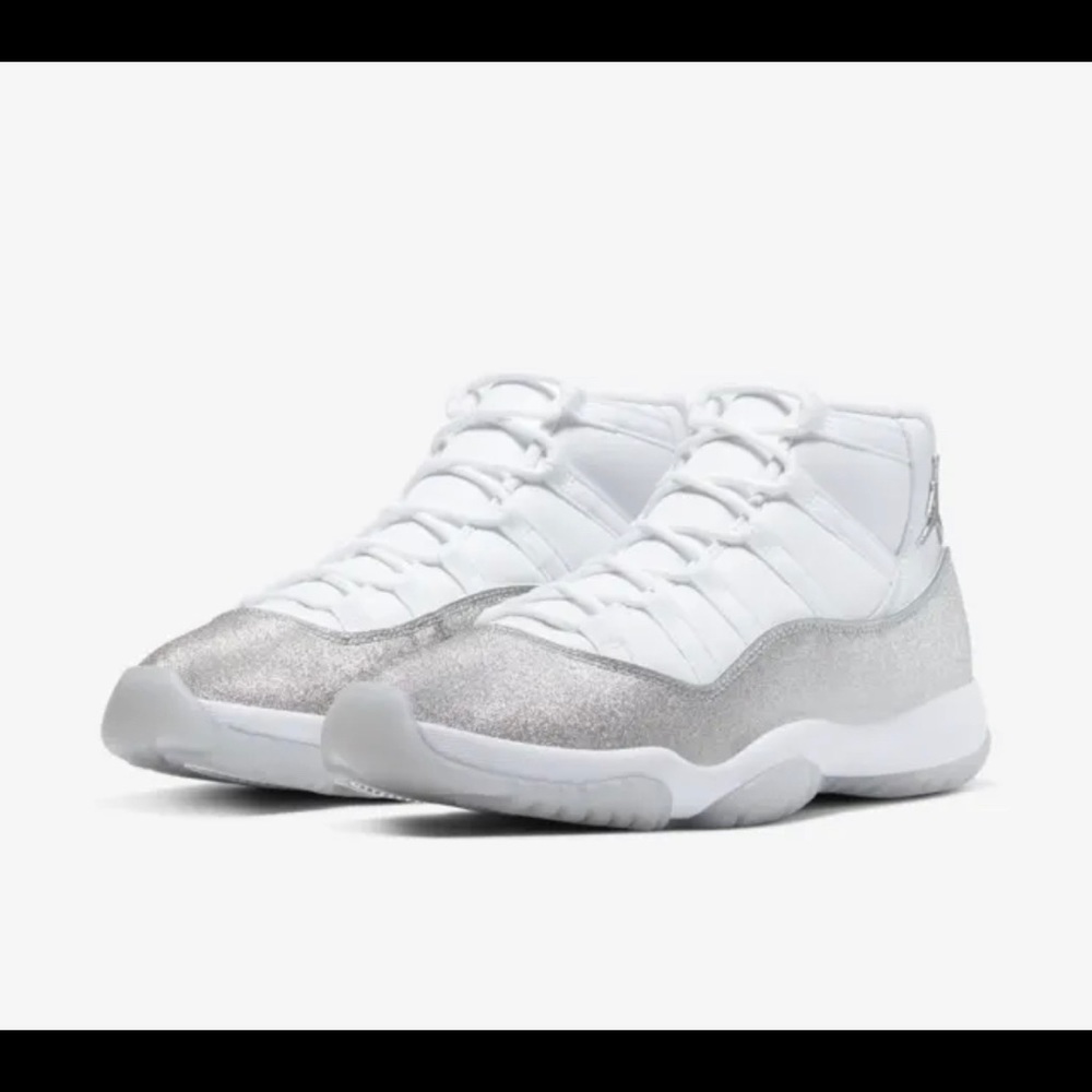 Women’s white and metallic Jordan 11